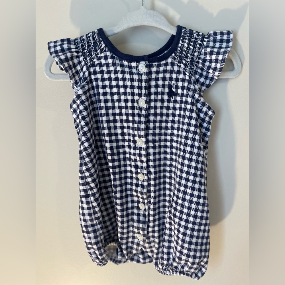 Ralph Lauren Blue Gingham Bubble